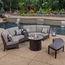 Roast up some s'mores and stay cozy with our modular fire chat sets or rustic wooden fire tables. Outdoor Patio Fire Pits Chat Sets Costco Patio Fire Pit Patio Patio Furniture