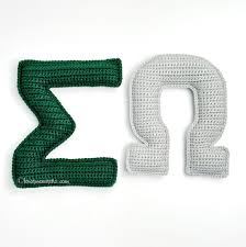 25 greek letter crochet patterns