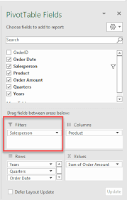 filter pivot table values in excel