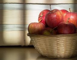 apples in a wicker basket