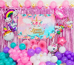 Just look at their little faces! Amazon Com Unicorn Birthday Party Decorations