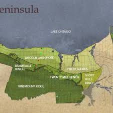 map of the niagara wine region red