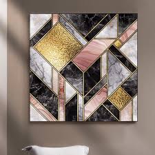 White Marbled Tile Fabric Prints