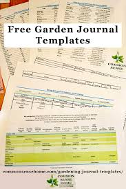 Free Gardening Journal Templates And Other Garden Record