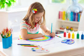 We focus on one of these aspects today with gorgeous homework the small study space in the kids' bedroom needs to adapt to the existing style of the room and with the right décor choices and spatial solutions. Photo Of Kids Paint Child Painting In Id 123775510 Royalty Free Image Stocklib