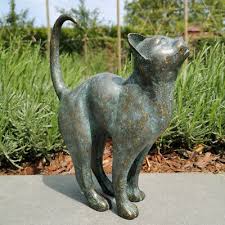 Beautiful Cat Statue With Rounded Back