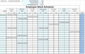 Monthly Staff Schedule Template Excel Work Weekly Calendar 2017