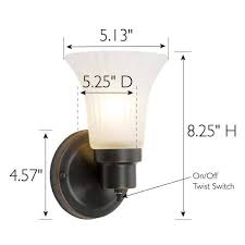 1 light indoor dimmable wall sconce