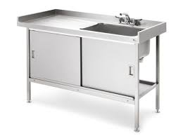A popular choice due to their durable material, stainless steel sinks are easily maintained and can offer both function and style to your kitchen. Bespoke Stainless Steel Sink Unit Jpg 500 374 Industrial Kitchen Industrial Sink Industrial Kitchen Design
