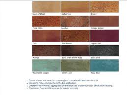 Acid Stain Color Charts Dalcrete Decorative Concrete Inc