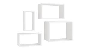 Windows Wall Shelf Set 4 Pcs White