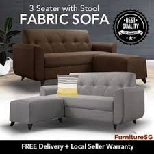 fabric sofa with stool s and specs