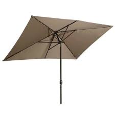 Led Patio Umbrella In Taupe