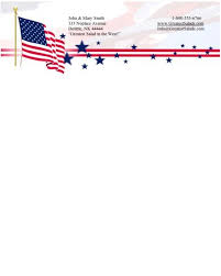Patriotic Stationery With An American Flag Plus Stars And