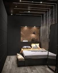 Modern Dark Brown Bedroom Interior