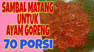 Indonesian fried chicken (ayam goreng) is certainly a well known chicken dish to all indonesians and also it . Sambal Matang Buat Ayam Goreng Untuk 70 Porsi Youtube