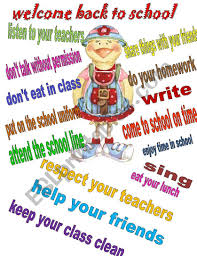 Welcome Back To School Poster Esl Worksheet By Nora85