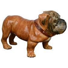 large ceramic english bulldog sculpture
