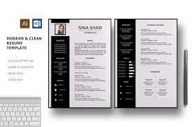 One page resume/cv & one page cover letter. Draco 2 Pages Resume Template Creative Illustrator Templates Creative Market