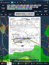 Foreflight Jeppesen Chart On Map With Radar And Dest Wx Freq