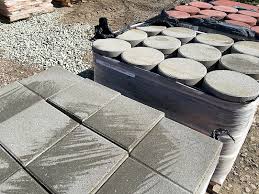 Patio Stepping Stones Square Grey