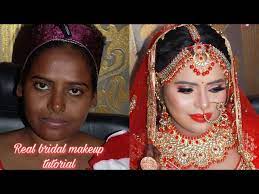 real bridal makeup on dark skin step