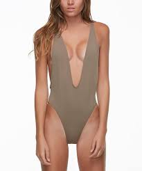 Dippin Daisys Swimwear Taupe High Cut V Neck One Piece Zulily