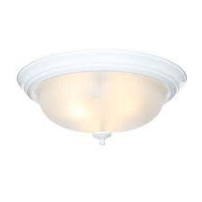 The most common flush mount ceiling light material is metal. Hampton Bay 15 In 3 Light White Dome Flush Mount With White Glass Shade Jo407h The Home Depot