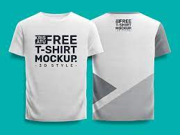 free white t shirt mockup front back