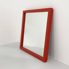 model 4727 red frame mirror by anna