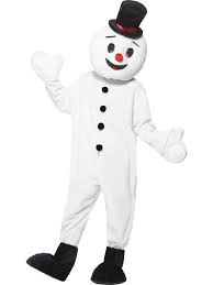 Een sneeuwpop is een antropomorfe sneeuwsculptuur die vaak. Sneeuwman Mascotte Pak Feestbazaar Nl