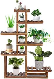 Wouldn't a plant be just perfect for that space?! Amazon Com Tooca Wood Plant Stand Indoor 44 7 Tier Outdoor Tall Plant Stand Flower Stand Multiple Tier Plant Display Rack Holder Steady Vertical Carbonized Shelves For Patio Livingroom Balcony Garden