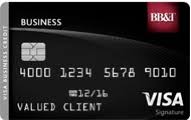 bb t visa signature business card