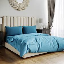 Double Bedding Set Light Blue