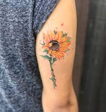33 sunflower tattoos that ll brighten