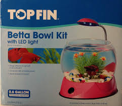Amazon Com Topfin Betta Bowl Kit With Led Light Pet Supplies