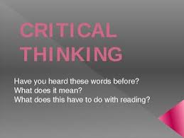 Critical Thinking critical thinking on concept of education powerpoint templates ppt backgrounds for slides      title
