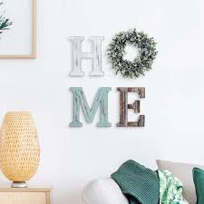 Artificial Wreath Wood Cutout Letters