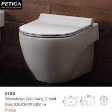 Matt Black White Wall Hung Toilet Bowl