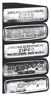 Zippo Collectibles Date Codes