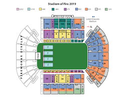 59 Punctilious Stadium Of Fire Seating Chart