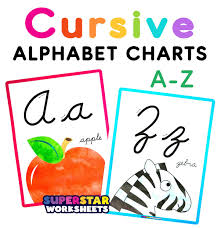 cursive alphabet charts superstar