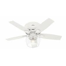 Light kits for ceiling fans offer a low cost option to add light in a room which already has an existing fan. Hunter Fans 5042 Bennett 44 Inch Low Profile Ceiling Fan With Light Kit