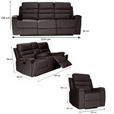 leather manual recliner sofa set 3 2 1