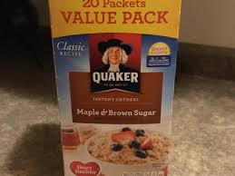 maple brown sugar instant oatmeal