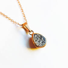 tiny teardrop cremation necklace with