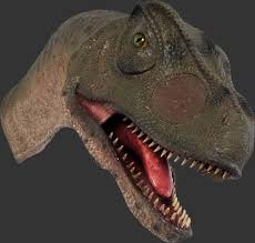 Allosaurus Dino Head Wall Mount Mouth Open