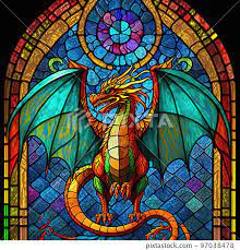 Arch Stained Glass Style Window With