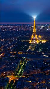 Shimmering Paris City And Eiffel Tower