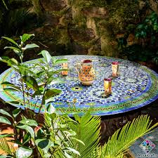 Mosaic Table Large Round Table Top With